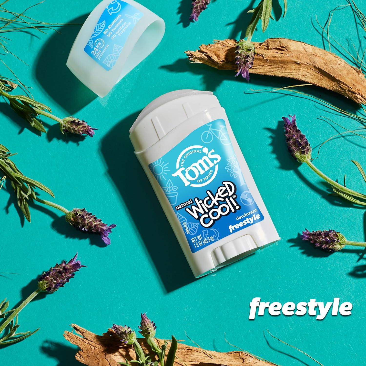 image:imageToms of Maine AluminumFree Wicked Cool Natural Deodorant for Kids Summer Fun 16 oz Pack of 3 Packaging May VaryFreestyle