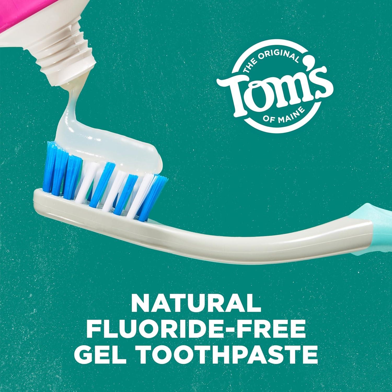 image:imageToms of Maine Antiplaque and Whitening Fluoride Free Natural Toothpaste Gel Vegan Spearmint 4 Ounces 3 Pack