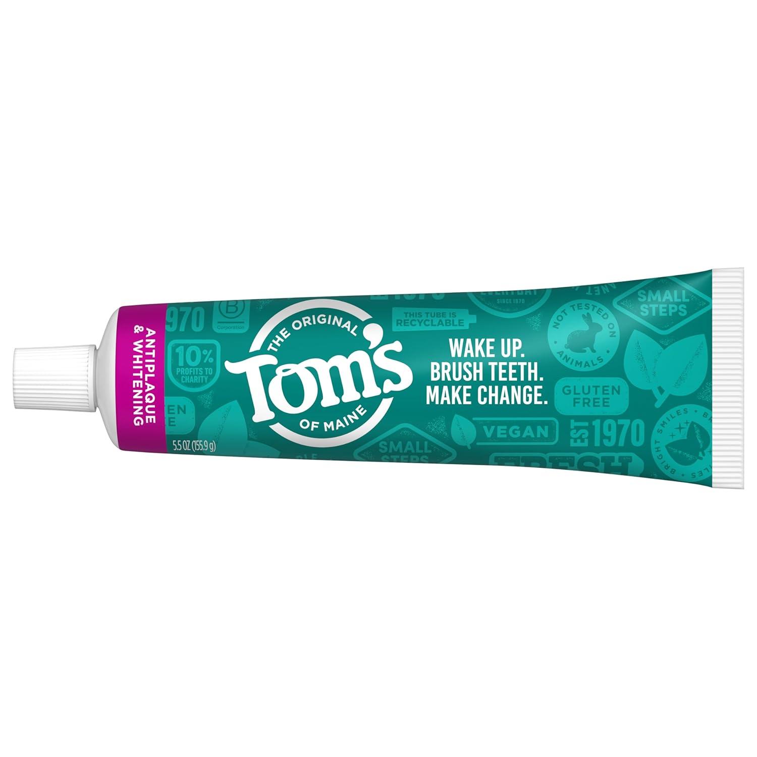 image:imageToms of Maine Antiplaque and Whitening Toothpaste Fluoride Free Fennel 3 Pack 45 OzPeppermint
