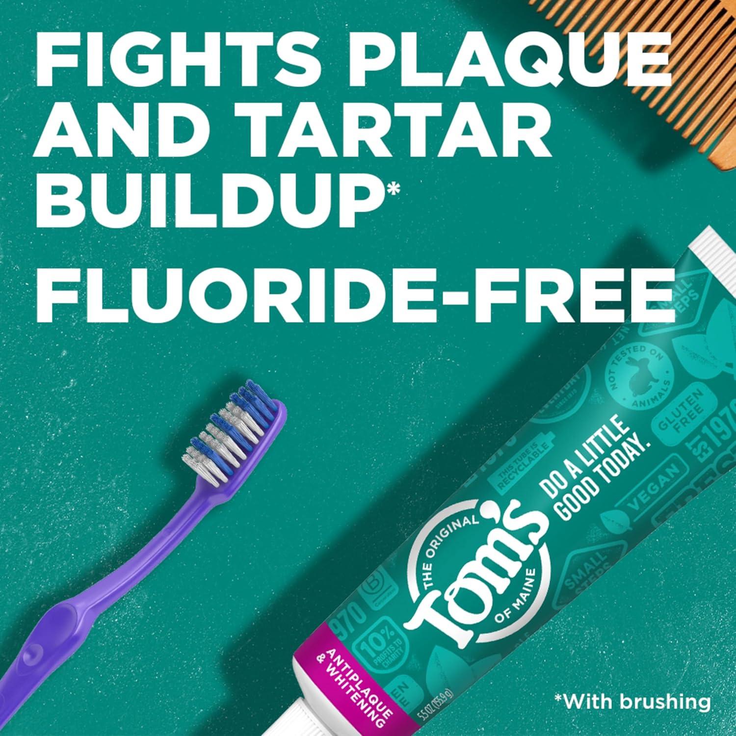 image:imageToms of Maine Antiplaque and Whitening Toothpaste Fluoride Free Fennel 3 Pack 45 OzPeppermint