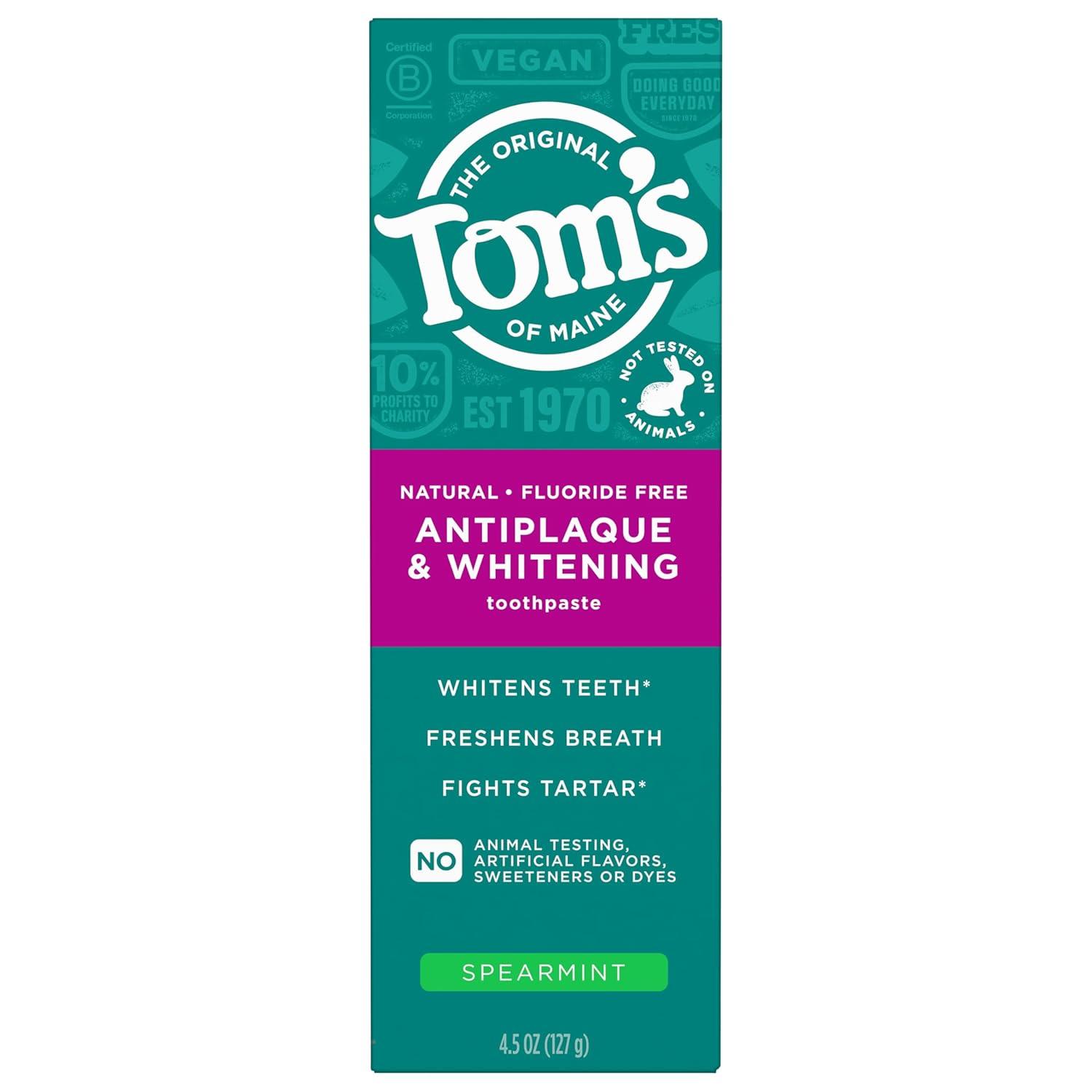 image:imageToms of Maine Antiplaque and Whitening Toothpaste Fluoride Free Fennel 3 Pack 45 OzSpearmint