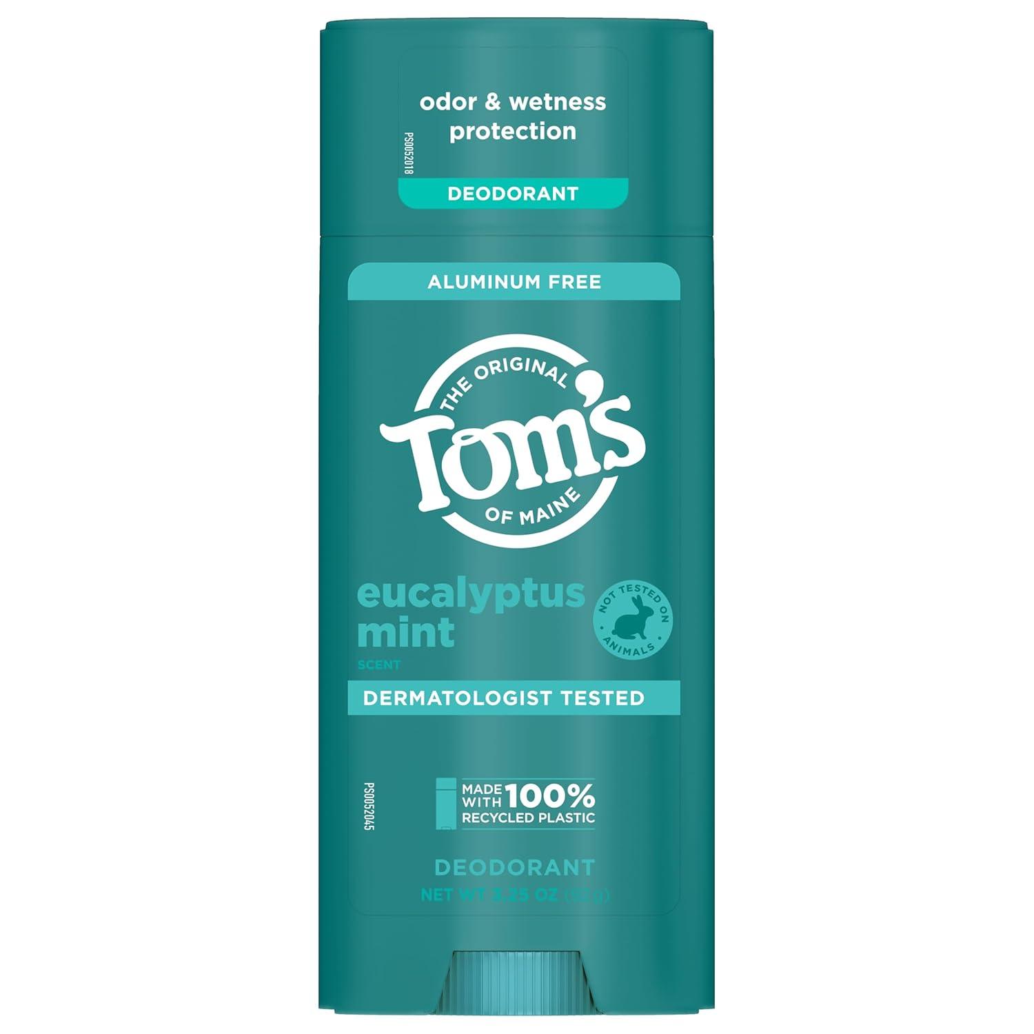 image:imageToms of Maine Cucumber Aloe Aluminum Free Natural Deodorant For Women amp Men Goes on Clear Odor amp Wetness Protection Naturally Derived and MoistureLocking Ingredients 325 ozEucalyptus Mint
