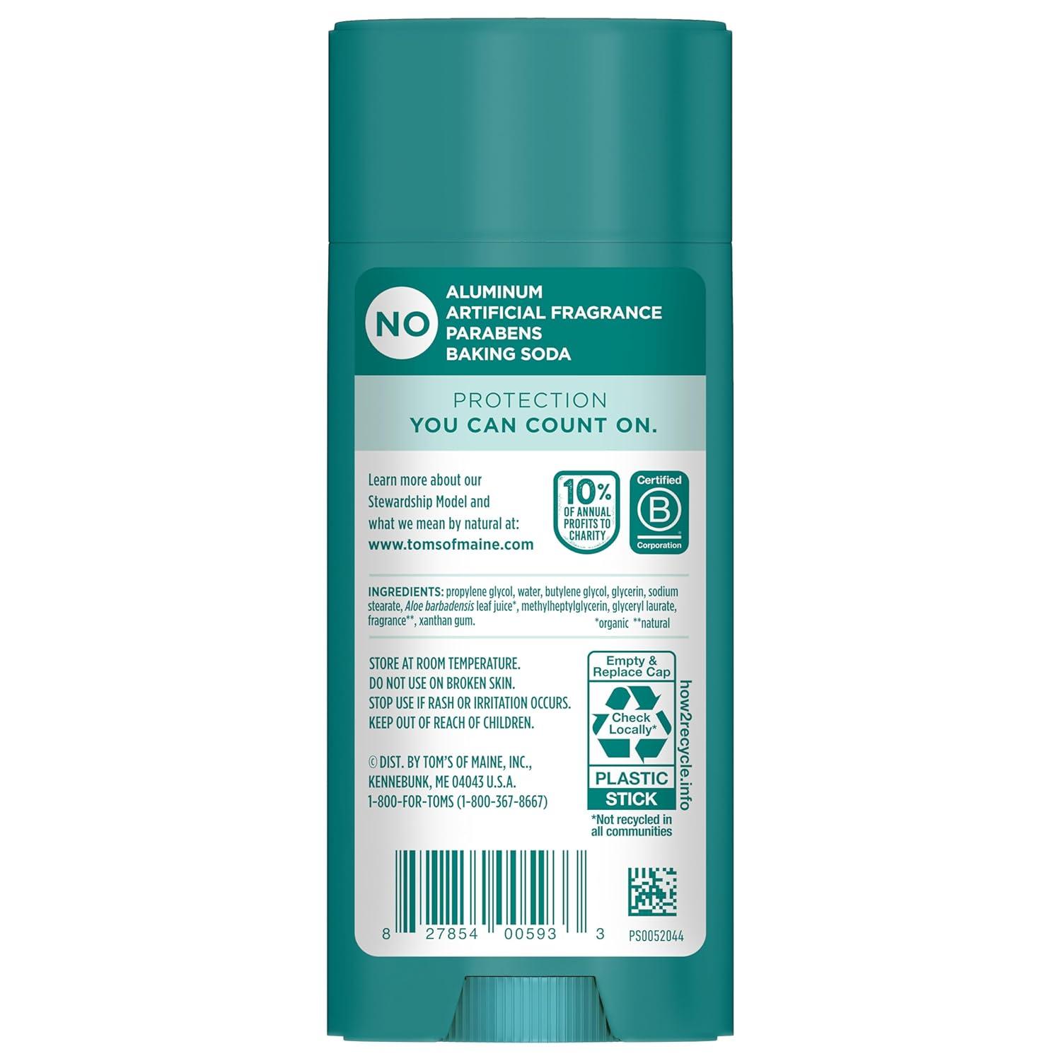image:imageToms of Maine Cucumber Aloe Aluminum Free Natural Deodorant For Women amp Men Goes on Clear Odor amp Wetness Protection Naturally Derived and MoistureLocking Ingredients 325 ozLemongrass Tea