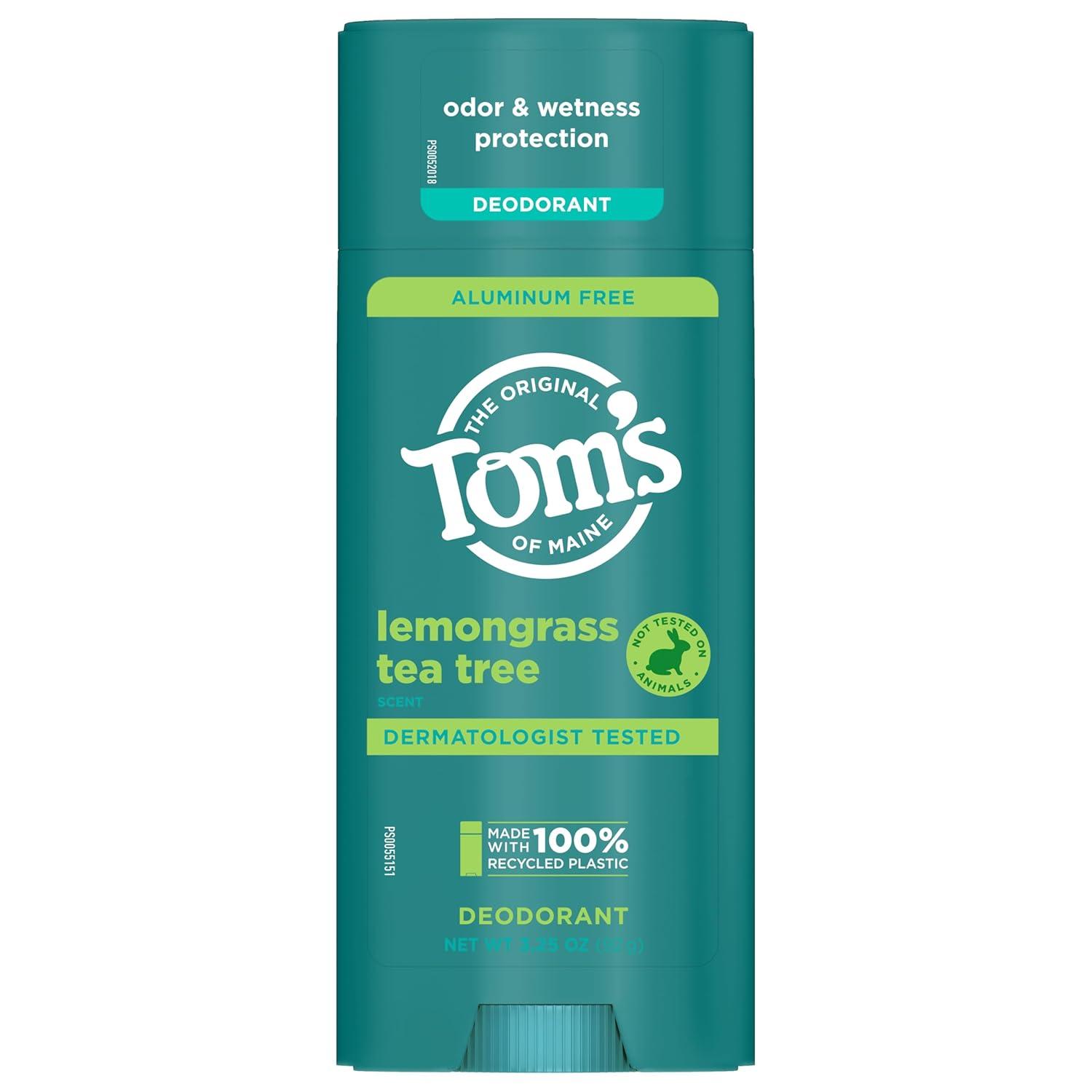image:imageToms of Maine Cucumber Aloe Aluminum Free Natural Deodorant For Women amp Men Goes on Clear Odor amp Wetness Protection Naturally Derived and MoistureLocking Ingredients 325 ozLemongrass Tea