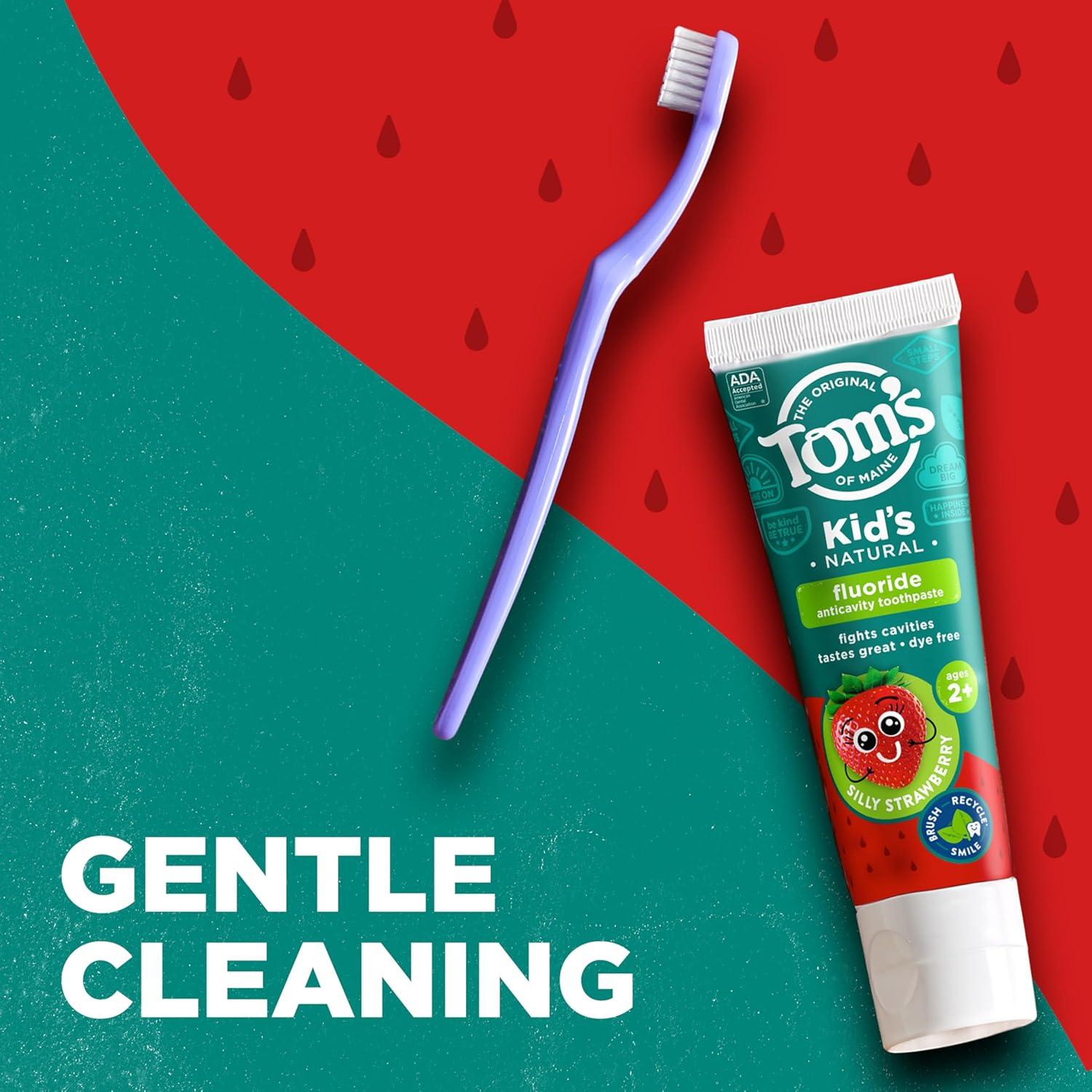 image:imageToms of Maine Kids Natural Toothpaste with Fluoride for Ages 2 ADA Approved Outrageous Orange Mango 51 ounces 3 PackStrawberry