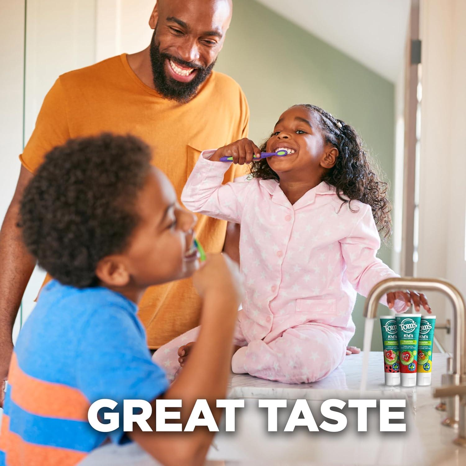 image:imageToms of Maine Kids Natural Toothpaste with Fluoride for Ages 2 ADA Approved Outrageous Orange Mango 51 ounces 3 PackVariety Pack