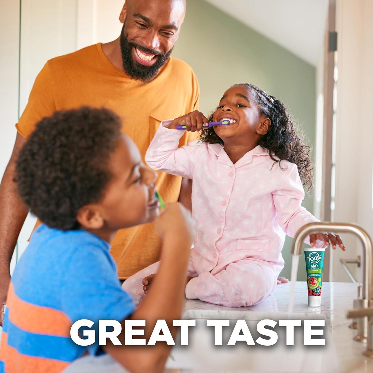 image:imageToms of Maine Kids Natural Toothpaste with Fluoride for Ages 2 ADA Approved Outrageous Orange Mango 51 ounces 3 PackWatermelon Wiggle