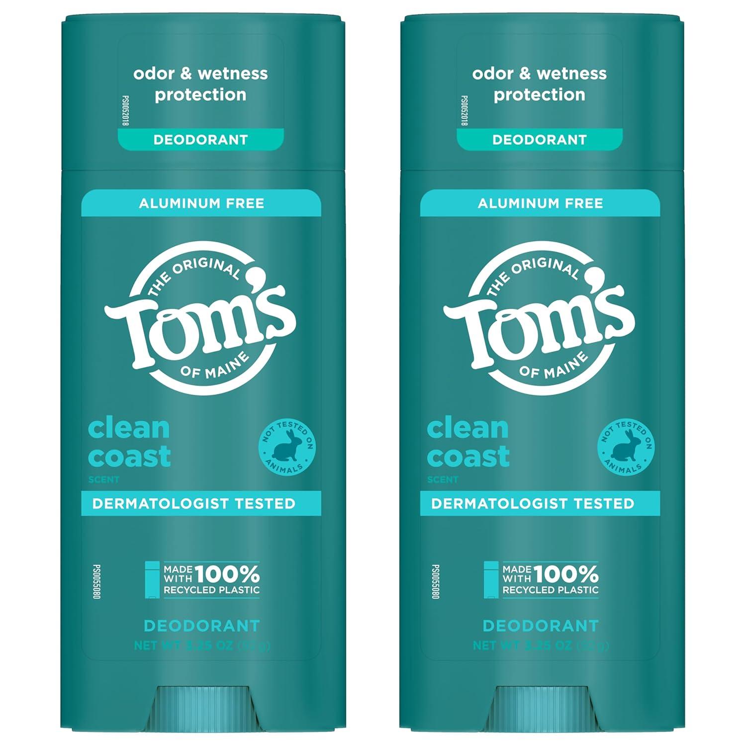 image:imageToms of Maine Mountain Spring Natural Deodorant for Men and Women Aluminum Free 325 oz 2PackClean Coast