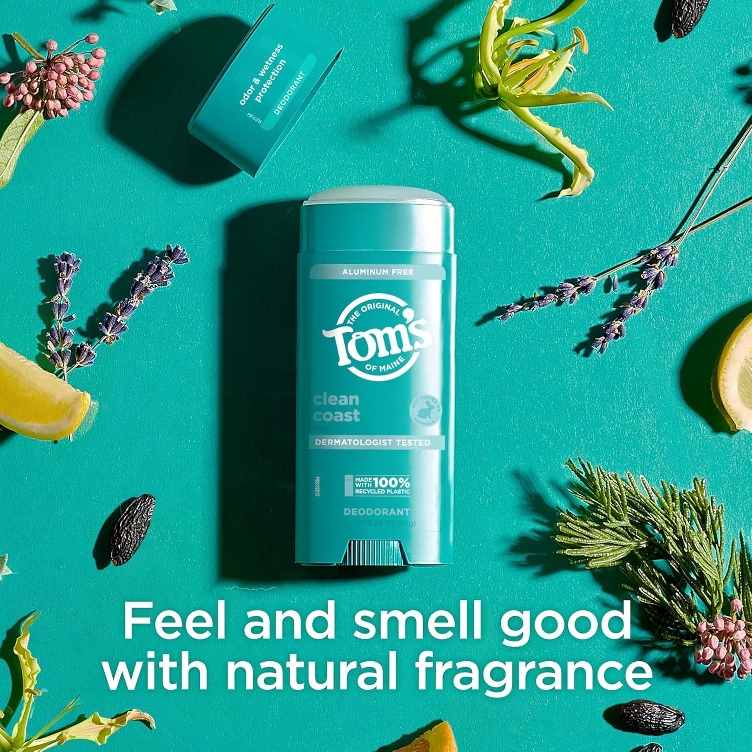 image:imageToms of Maine Mountain Spring Natural Deodorant for Men and Women Aluminum Free 325 oz 2PackClean Coast
