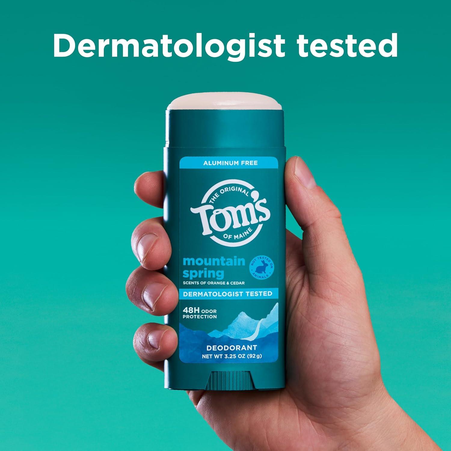 image:imageToms of Maine Mountain Spring Natural Deodorant for Men and Women Aluminum Free 325 oz 2PackMountain Spring