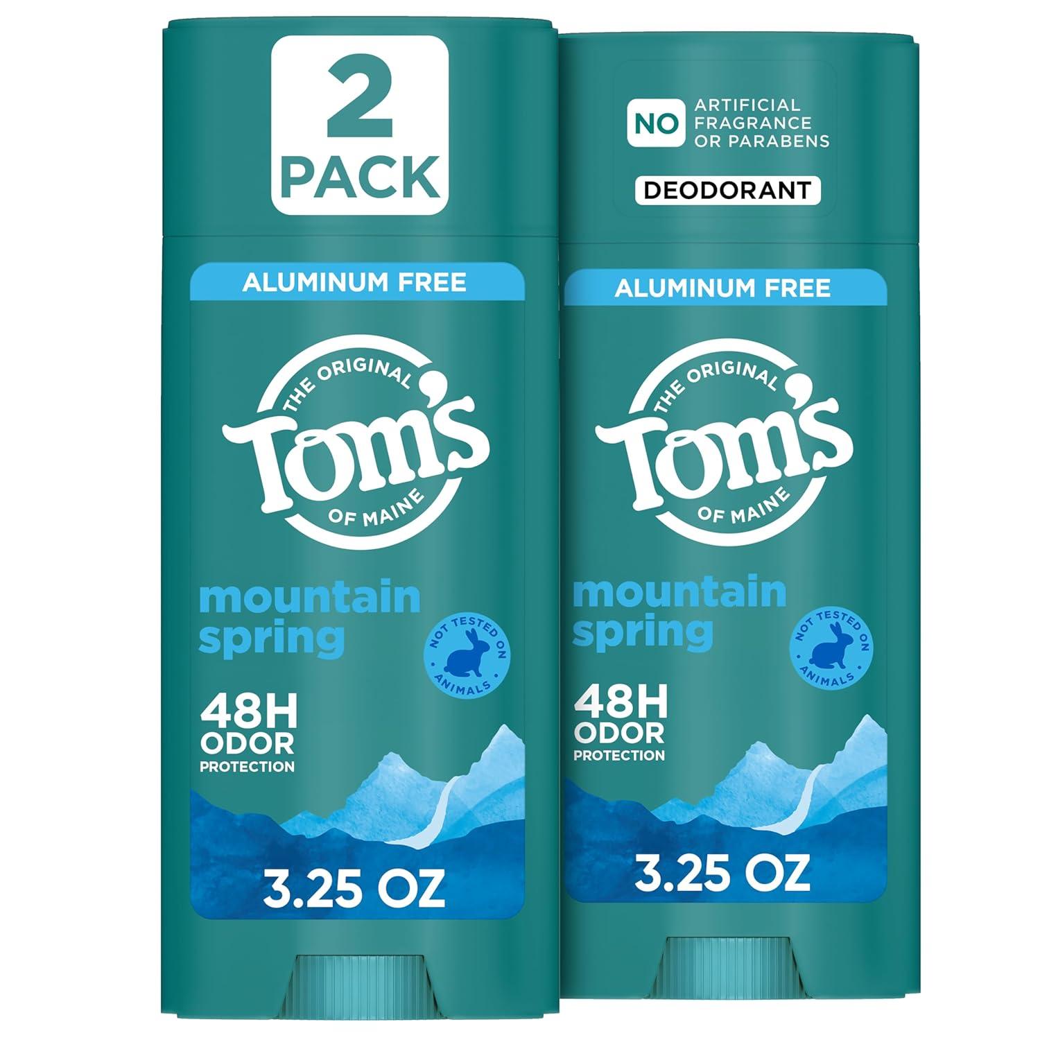 image:imageToms of Maine Mountain Spring Natural Deodorant for Men and Women Aluminum Free 325 oz 2PackMountain Spring