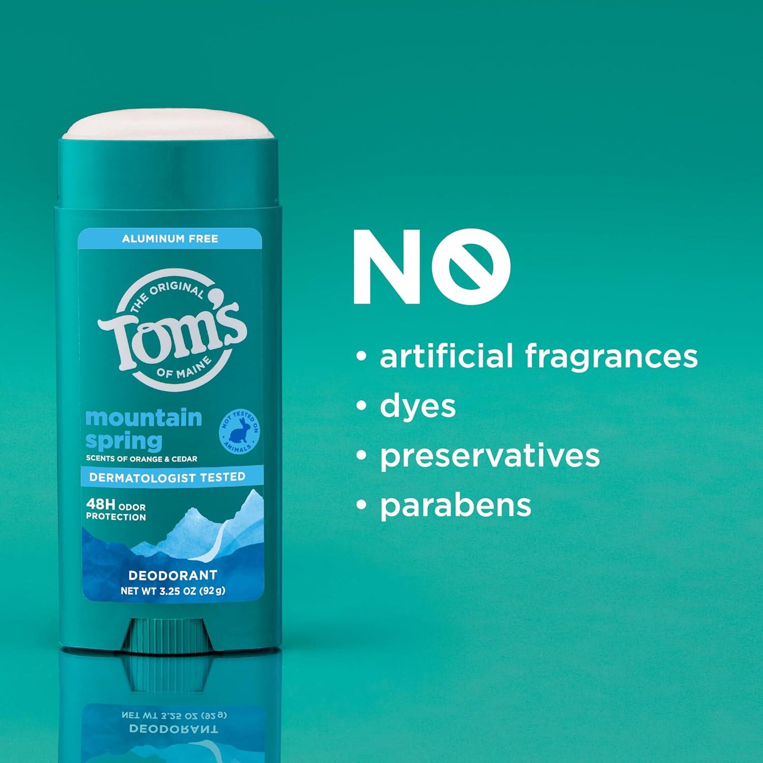 image:imageToms of Maine Mountain Spring Natural Deodorant for Men and Women Aluminum Free 325 oz 2PackMountain Spring