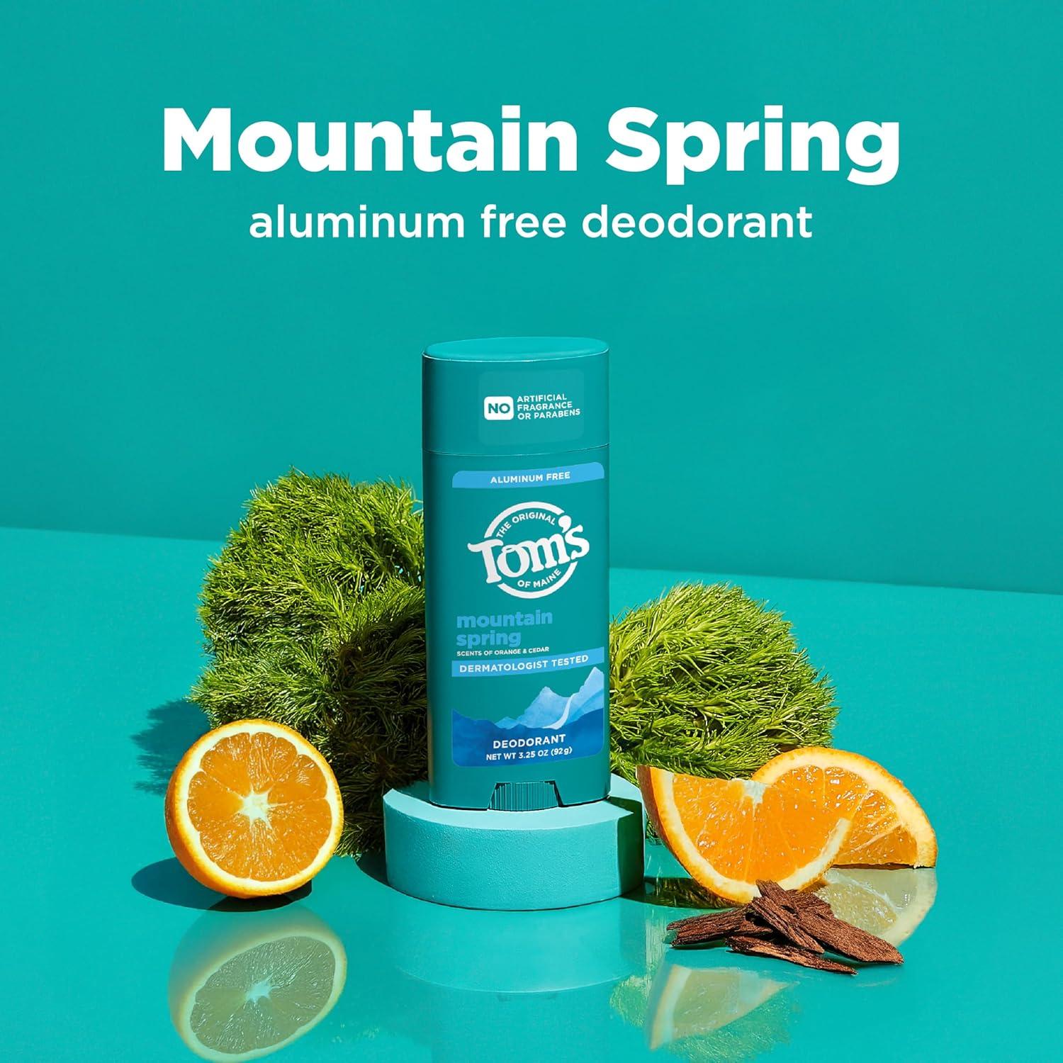 image:imageToms of Maine Mountain Spring Natural Deodorant for Men and Women Aluminum Free 325 oz 2PackMountain Spring