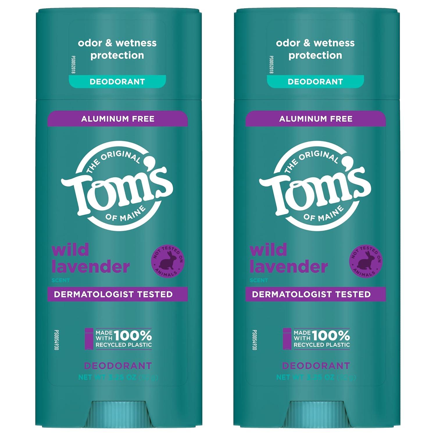 image:imageToms of Maine Mountain Spring Natural Deodorant for Men and Women Aluminum Free 325 oz 2PackWild Lavender