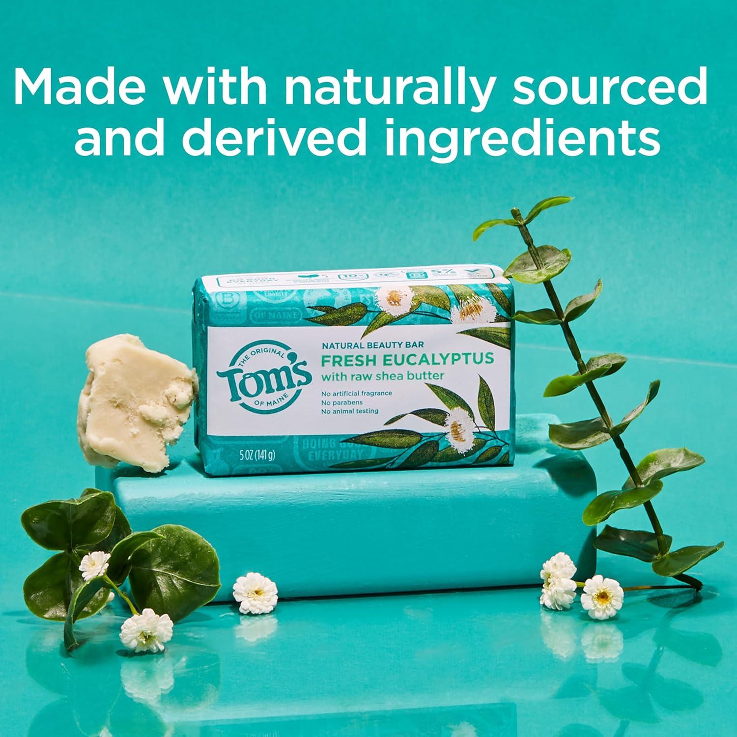 image:imageToms of Maine Natural Beauty Bar Soap Creamy Coconut With Virgin Coconut Oil 5 oz 6Pack Packaging May VaryEucalyptus