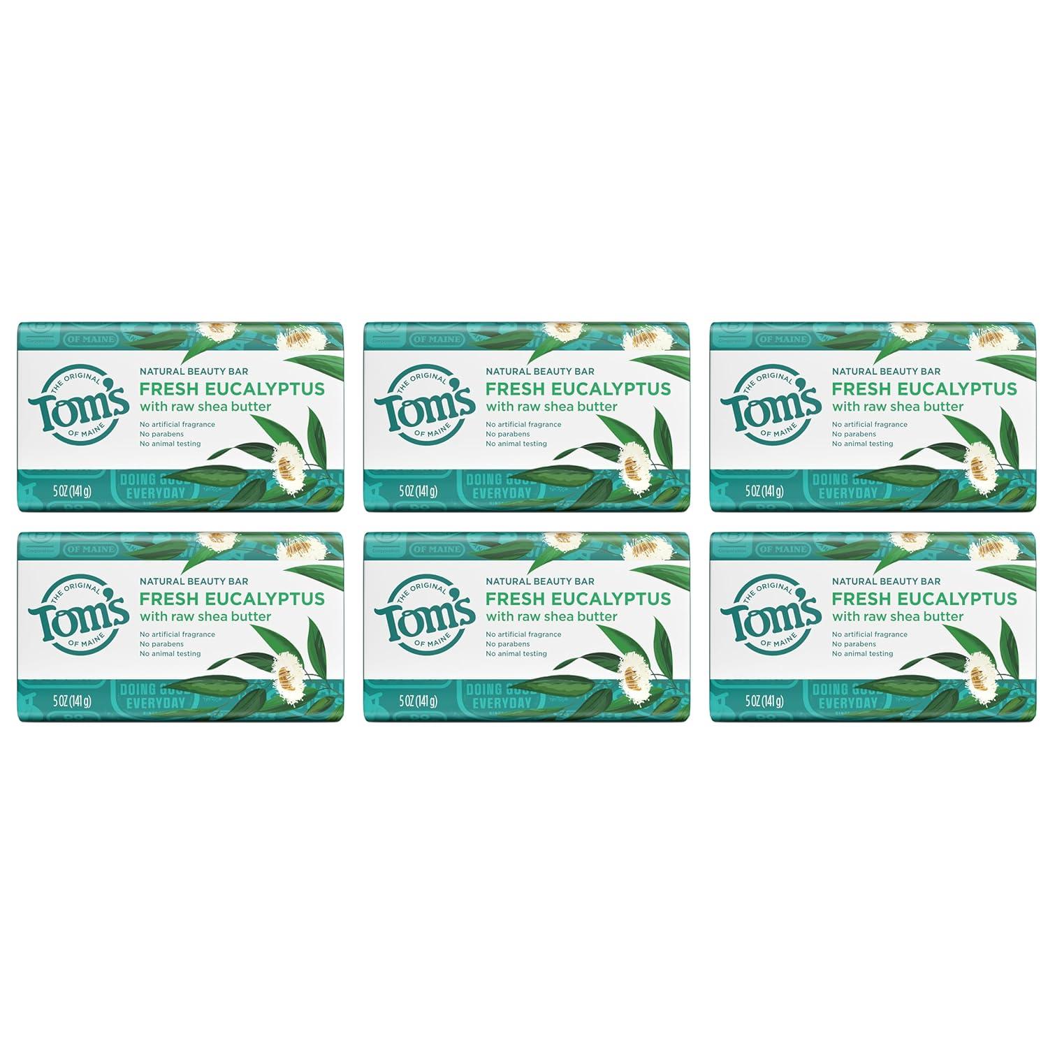 image:imageToms of Maine Natural Beauty Bar Soap Creamy Coconut With Virgin Coconut Oil 5 oz 6Pack Packaging May VaryEucalyptus