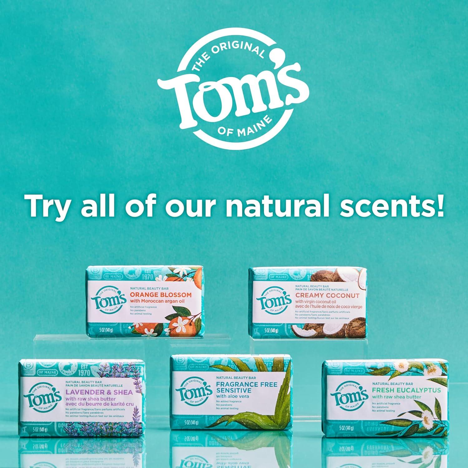 image:imageToms of Maine Natural Beauty Bar Soap Creamy Coconut With Virgin Coconut Oil 5 oz 6Pack Packaging May VaryLavender