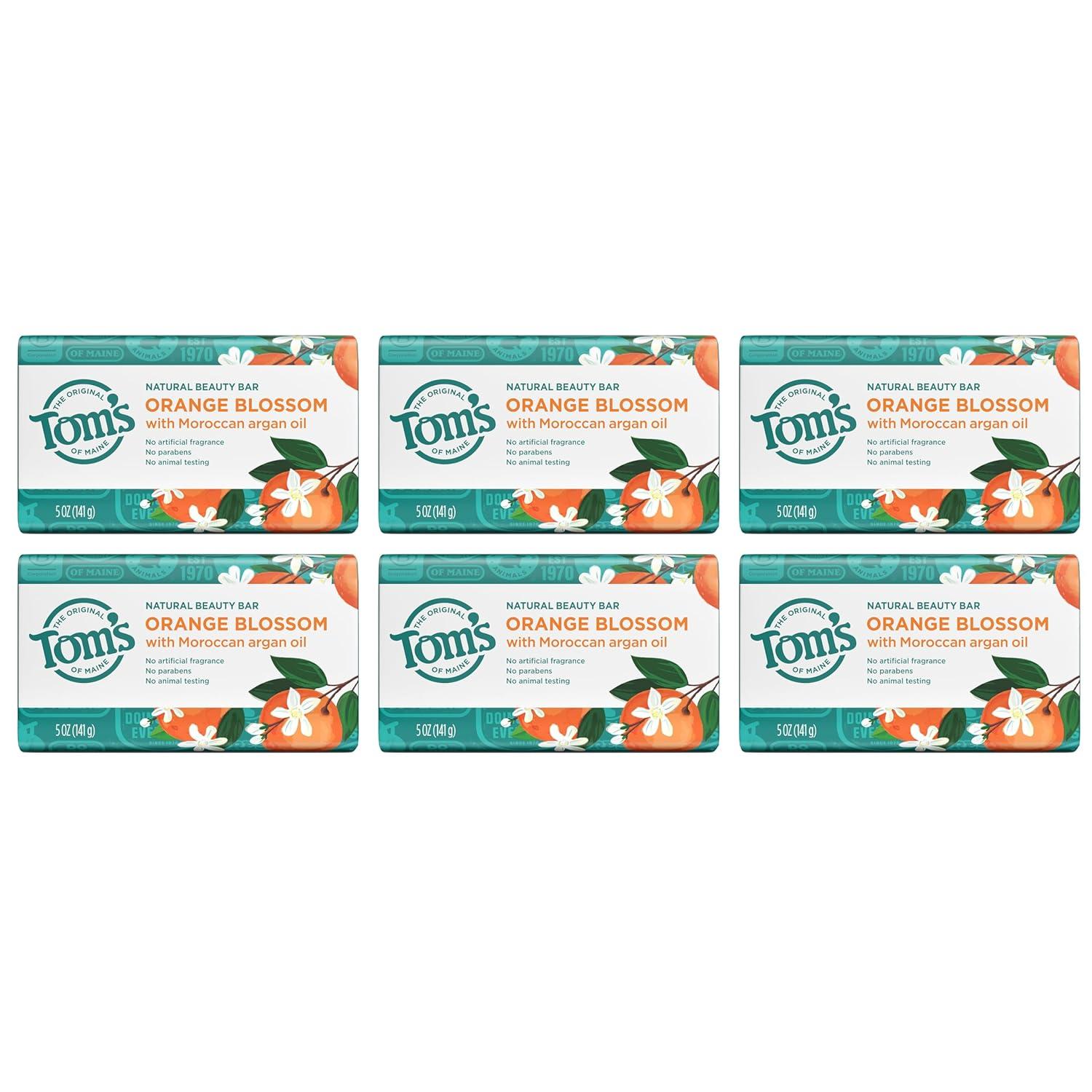 image:imageToms of Maine Natural Beauty Bar Soap Creamy Coconut With Virgin Coconut Oil 5 oz 6Pack Packaging May VaryOrange