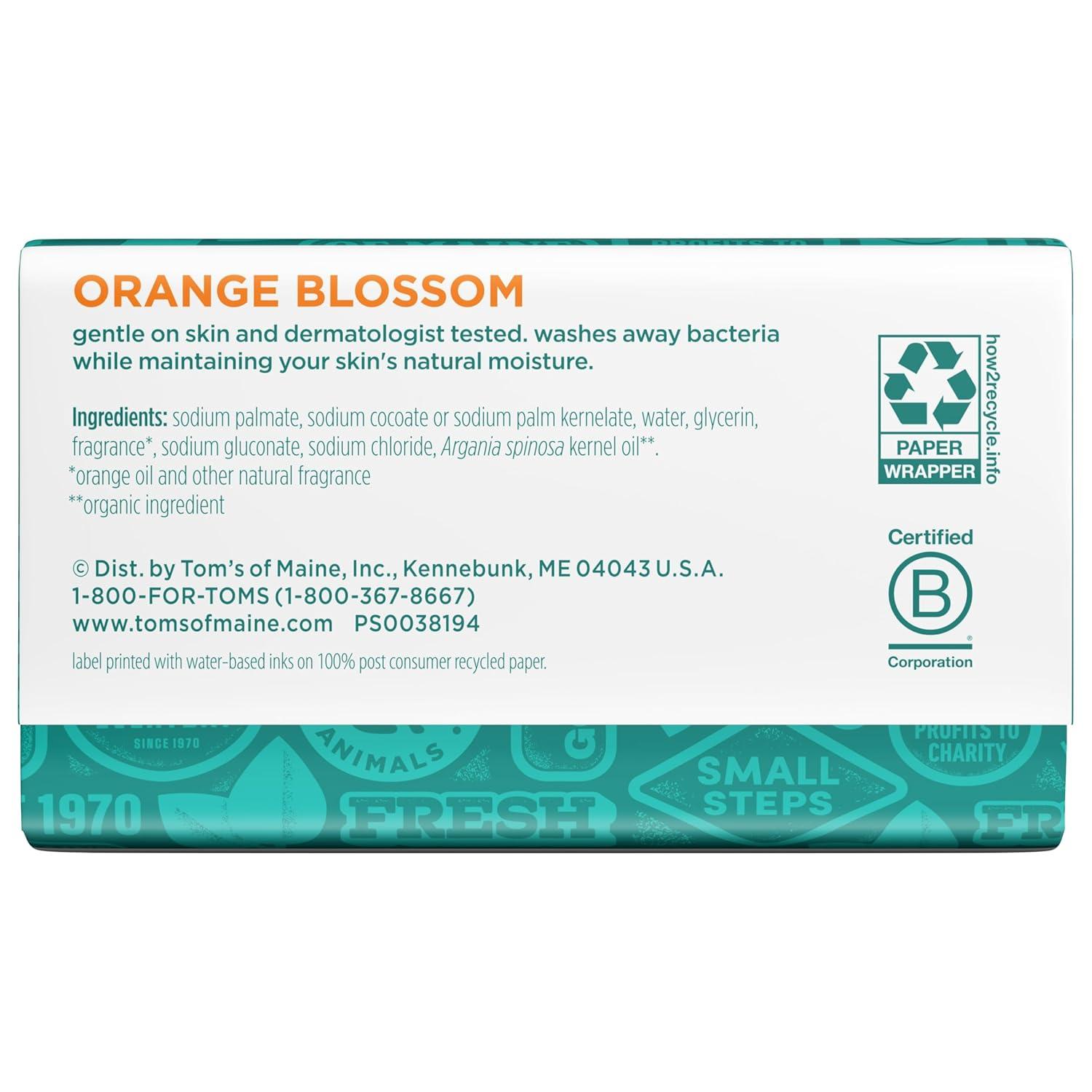 image:imageToms of Maine Natural Beauty Bar Soap Creamy Coconut With Virgin Coconut Oil 5 oz 6Pack Packaging May VaryOrange