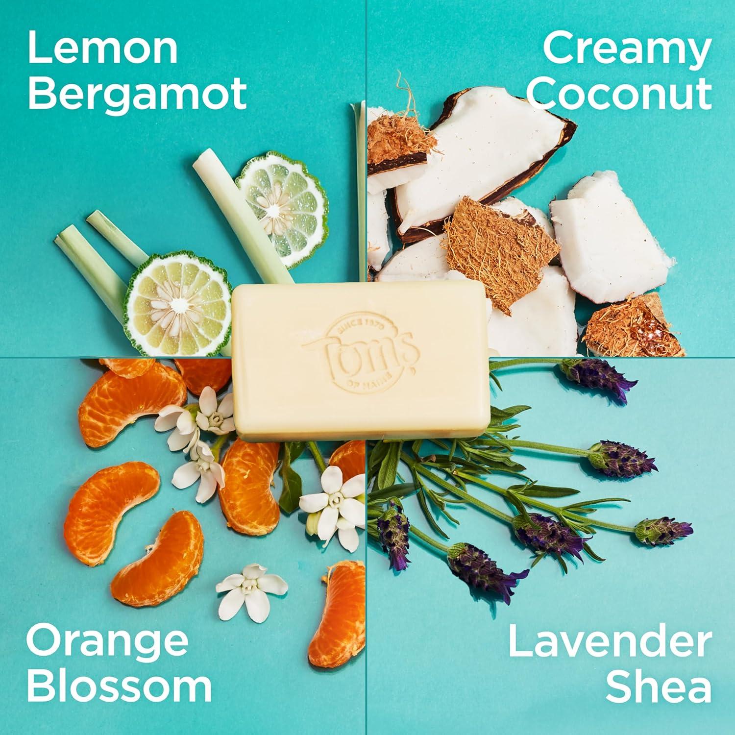 image:imageToms of Maine Natural Beauty Bar Soap Creamy Coconut With Virgin Coconut Oil 5 oz 6Pack Packaging May VaryVariety Pack