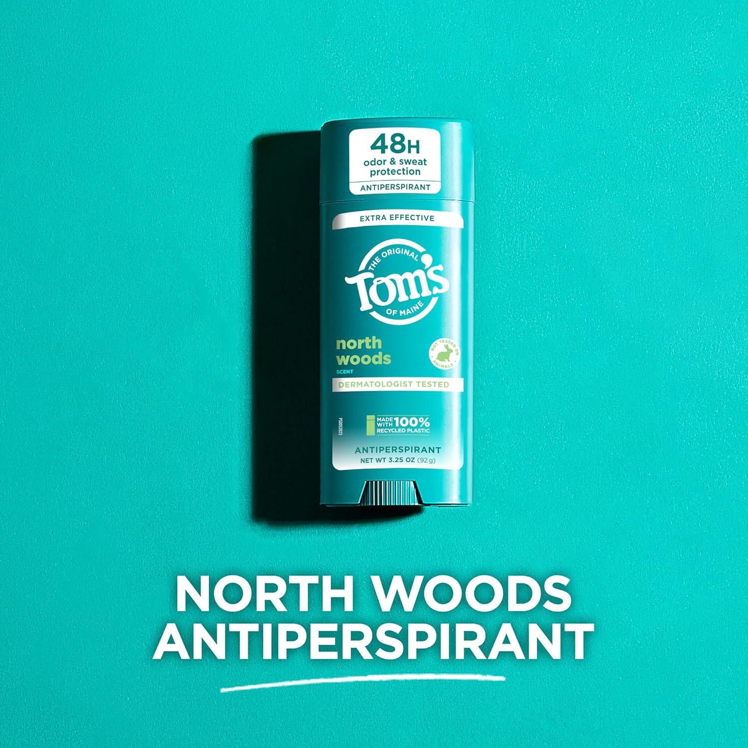 image:imageToms of Maine North Woods Antiperspirant Deodorant for Men and Women 48 HR Odor amp Sweat Protection Patchouli and Lavender Scent 325 oz 2PackNorth Woods AP