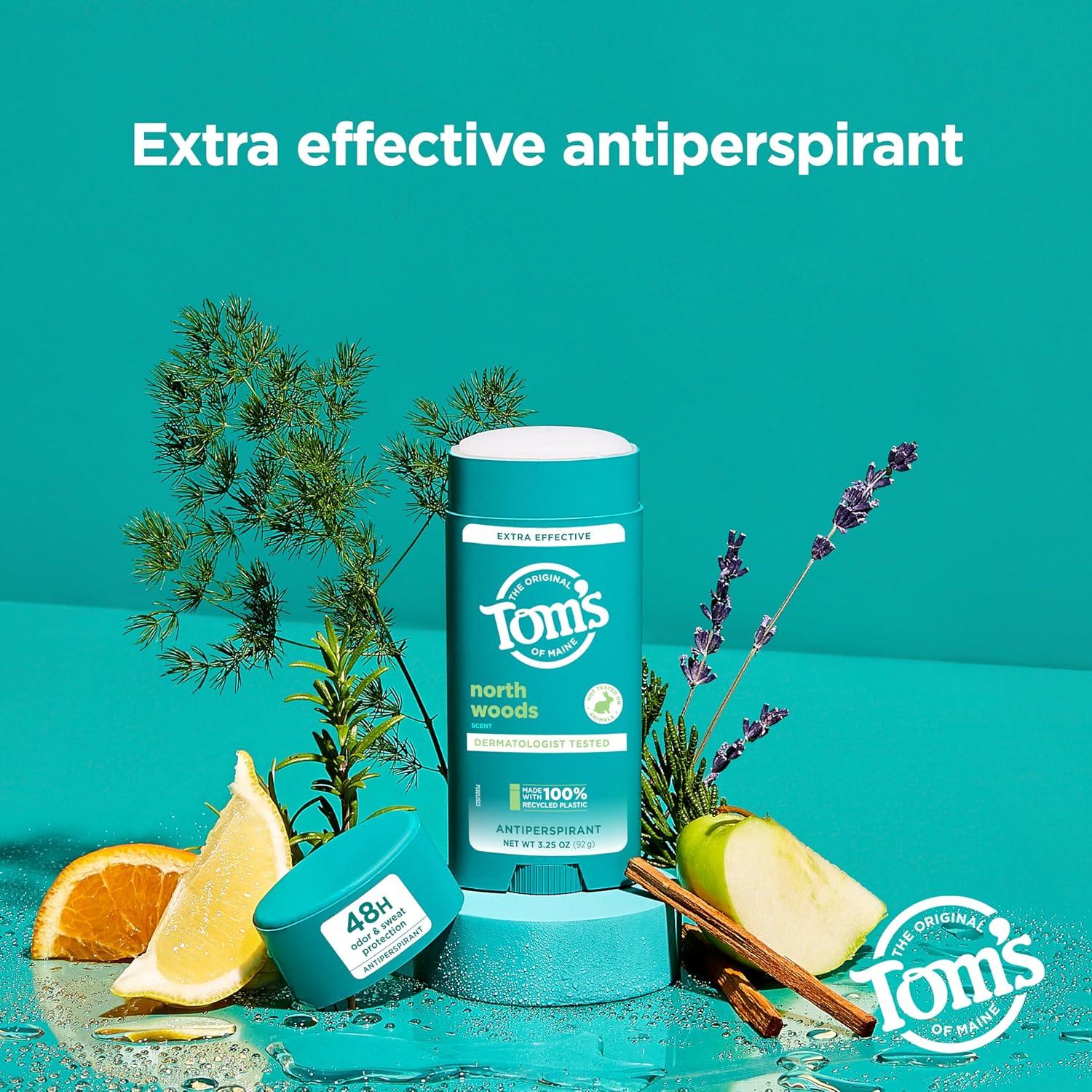 image:imageToms of Maine North Woods Antiperspirant Deodorant for Men and Women 48 HR Odor amp Sweat Protection Patchouli and Lavender Scent 325 oz 2PackNorth Woods AP