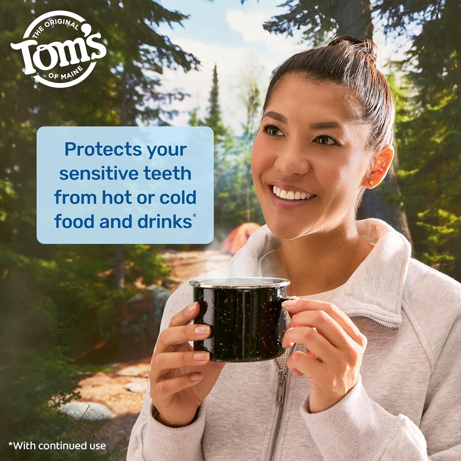 image:imageToms of Maine Rapid Relief Plus Sensitive Toothpaste Fluoride Free 45 Oz 3 Pack Sensitive Teeth Toothpaste Enamel Safe Builds Arginine and Calcium Shield Around Teeth Gentle MintSensitive Rapid Relief