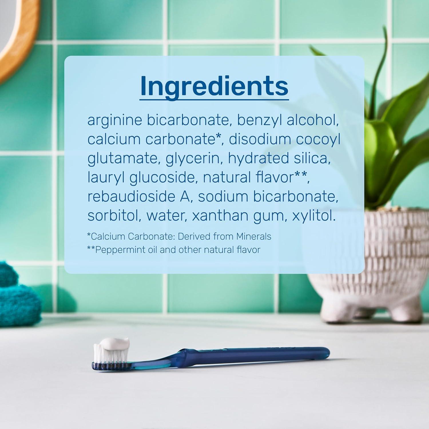 image:imageToms of Maine Rapid Relief Plus Sensitive Toothpaste Fluoride Free 45 Oz 3 Pack Sensitive Teeth Toothpaste Enamel Safe Builds Arginine and Calcium Shield Around Teeth Gentle MintSensitive Whitening