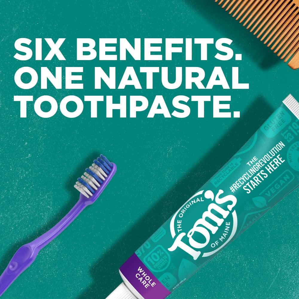 image:imageToms of Maine Whole Care Natural Toothpaste with Fluoride Peppermint 4 oz 3Pack Packaging May VaryCinnamon Clove