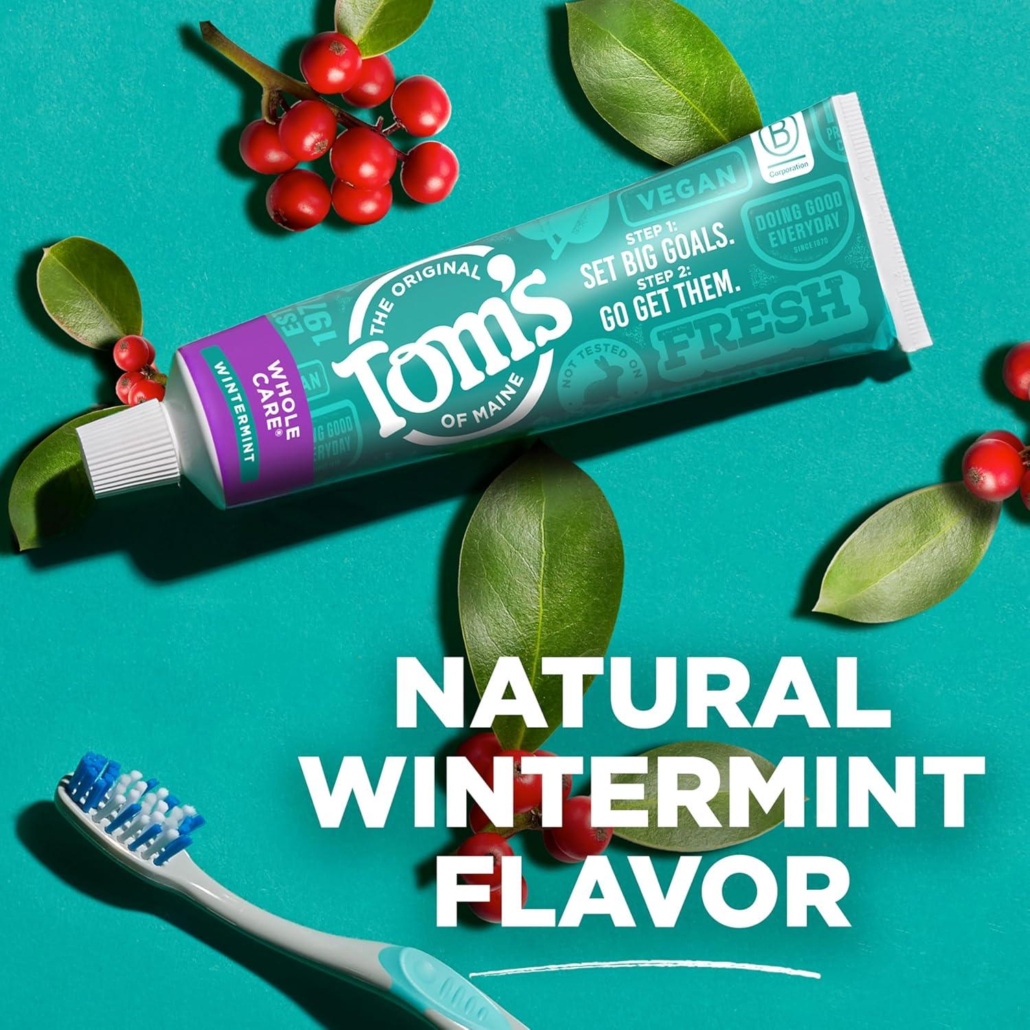 image:imageToms of Maine Whole Care Natural Toothpaste with Fluoride Peppermint 4 oz 3Pack Packaging May VaryWintermint