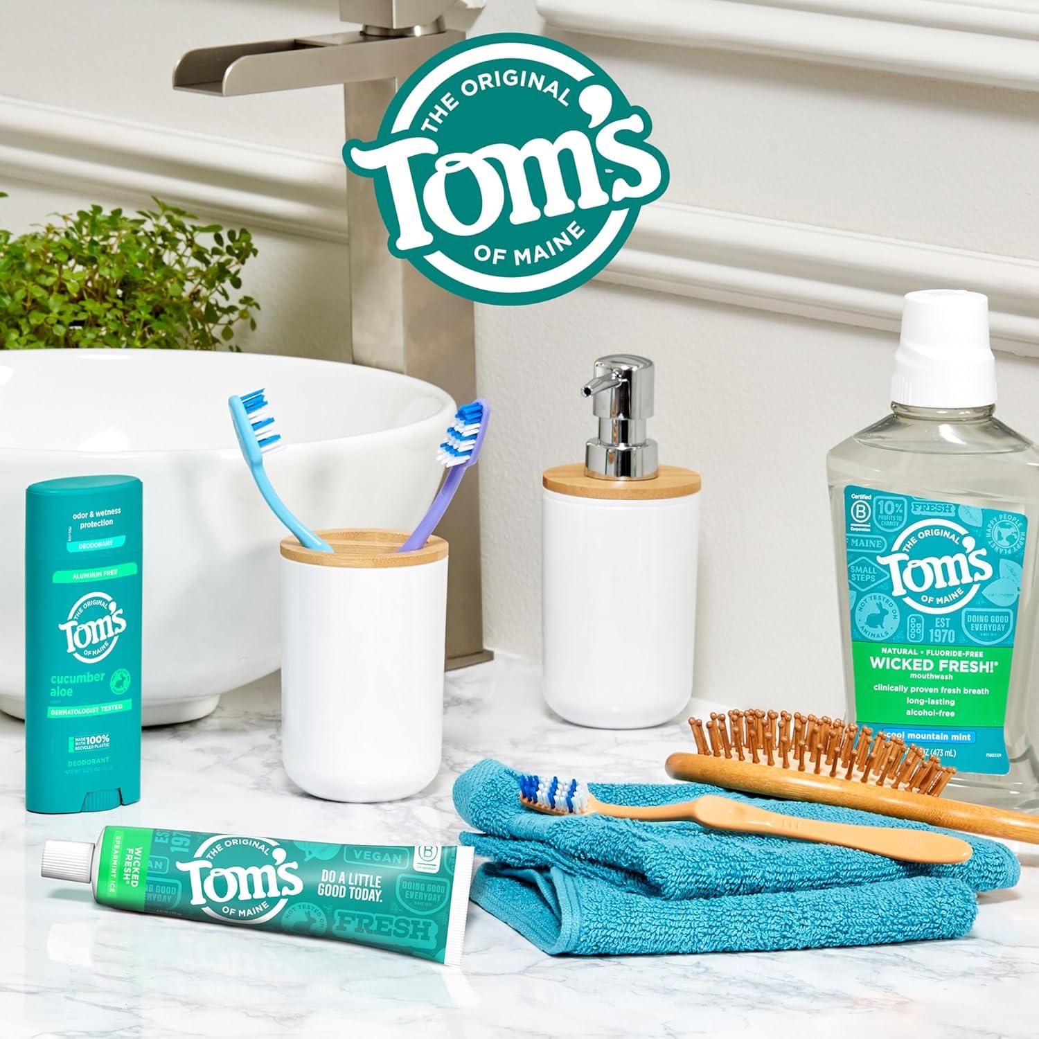 image:imageToms of Maine Wicked Fresh Natural Anticavity Toothpaste with Fluoride 3 Pack 40ozSpearmint