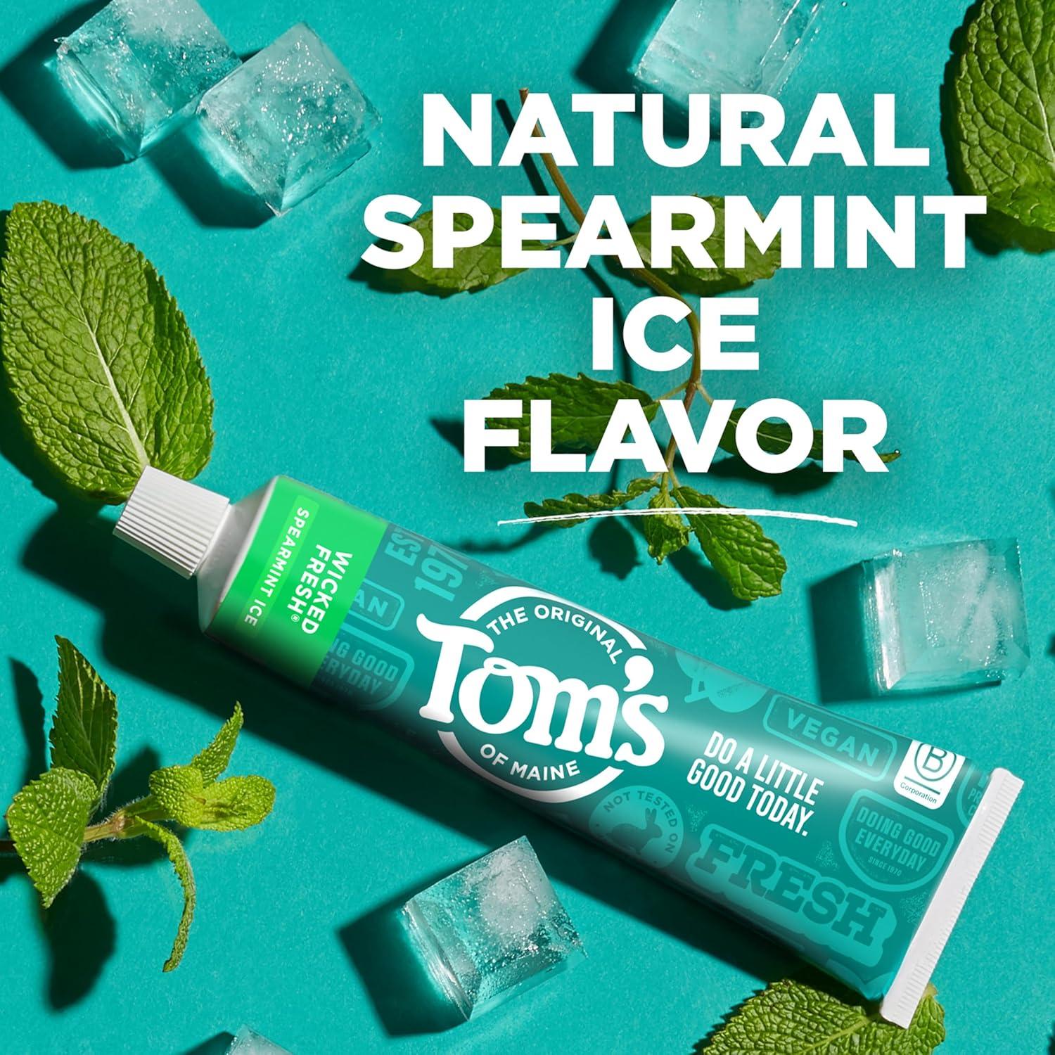 image:imageToms of Maine Wicked Fresh Natural Anticavity Toothpaste with Fluoride 3 Pack 40ozSpearmint