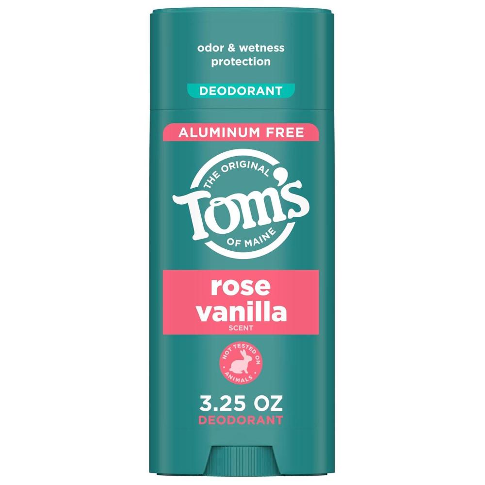 image:imageToms of Maine Cucumber Aloe Aluminum Free Natural Deodorant For Women amp Men Goes on Clear Odor amp Wetness Protection Naturally Derived and MoistureLocking Ingredients 325 ozRose Vanilla