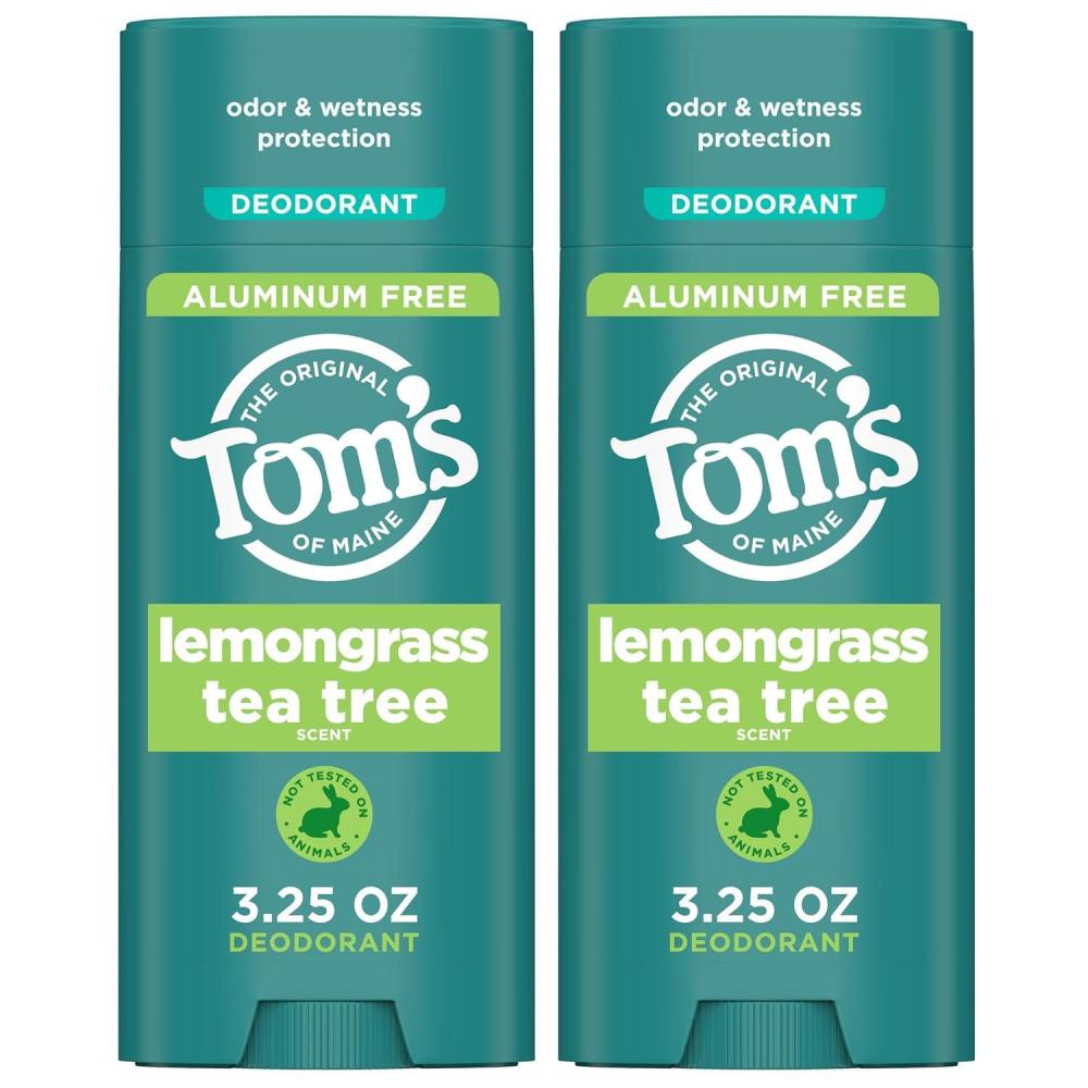 image:imageToms of Maine Cucumber Aloe Aluminum Free Natural Deodorant For Women amp Men Goes on Clear Odor amp Wetness Protection Naturally Derived and MoistureLocking Ingredients 325 oz 2 PackLemongrass Tea