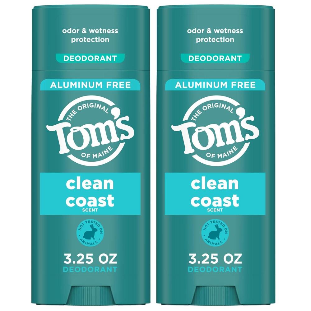 image:imageToms of Maine Mountain Spring Natural Deodorant for Men and Women Aluminum Free 325 oz 2PackClean Coast