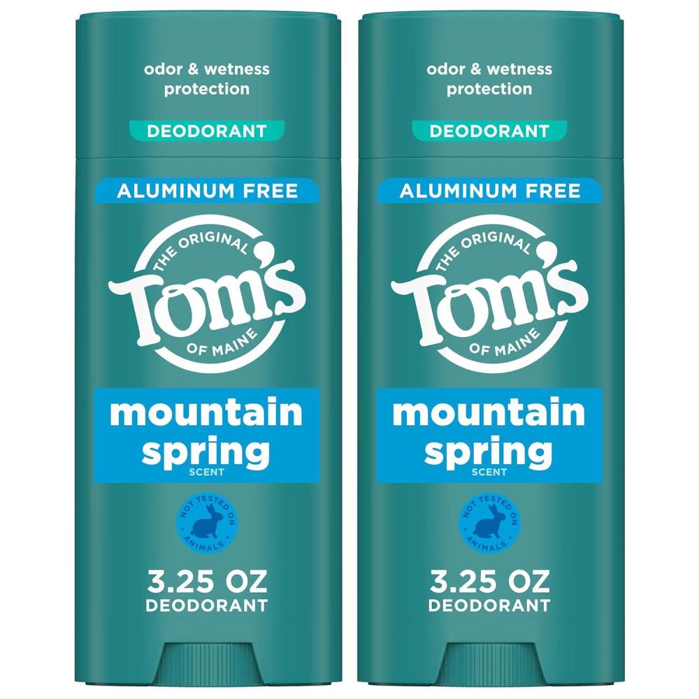 image:imageToms of Maine Mountain Spring Natural Deodorant for Men and Women Aluminum Free 325 oz 2PackMountain Spring