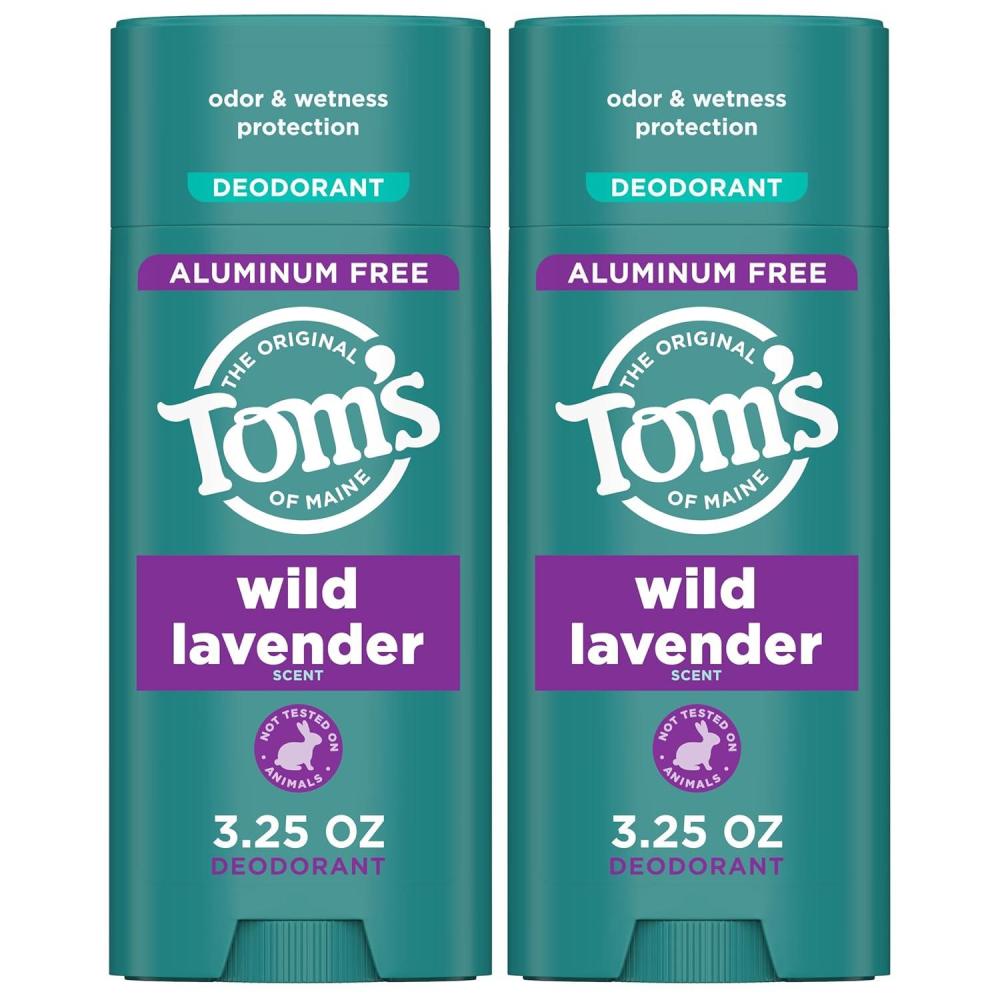 image:imageToms of Maine Mountain Spring Natural Deodorant for Men and Women Aluminum Free 325 oz 2PackWild Lavender