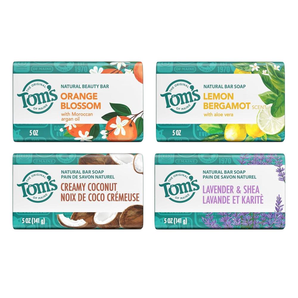 image:imageToms of Maine Natural Beauty Bar Soap Creamy Coconut With Virgin Coconut Oil 5 oz 6Pack Packaging May VaryVariety Pack