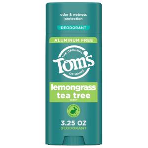 Tom’s of Maine Cucumber Aloe Aluminum Free Natural Deodorant For Women & Men | Goes on Clear | Odor & Wetness Protection | Naturally Derived and Moisture-Locking Ingredients | 3.25 oz(Lemongrass Tea)